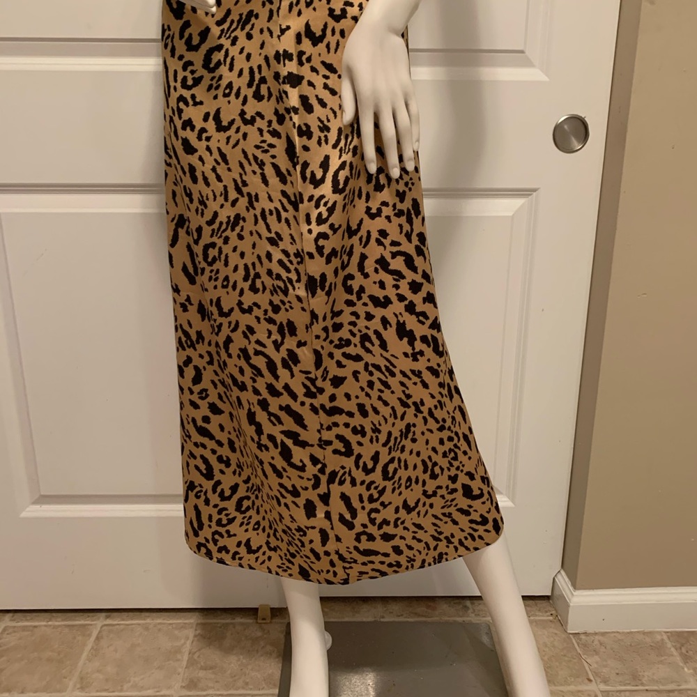 Vintage Leopard Print Skirt S/M